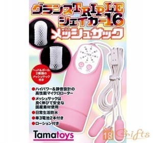 3次元緊貼龜頭震動器(雙頭套)