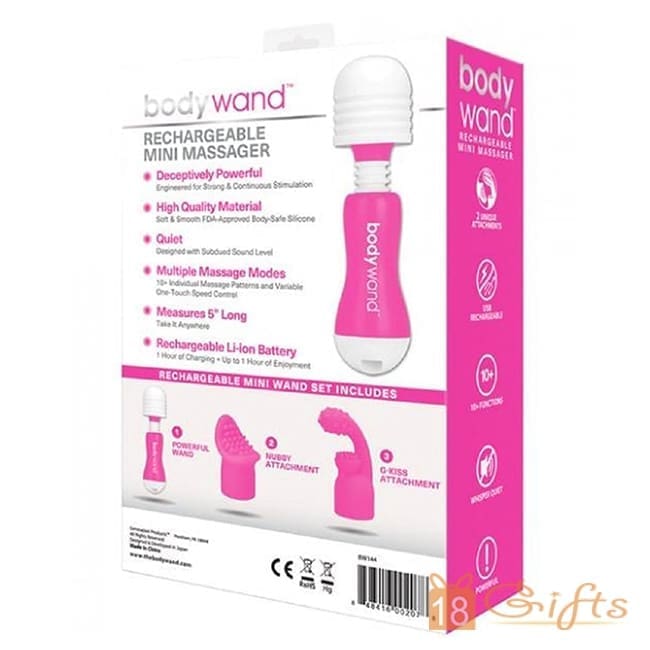 Bodywand Mini 強力小型按摩棒連配件 Bodywand Mini 強力小型按摩棒連配件
