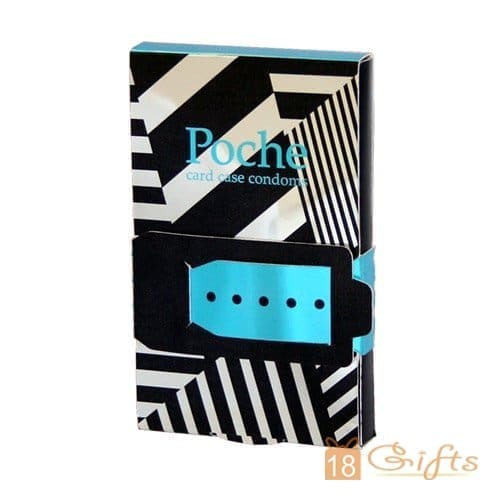 Poche咭片盒橫紋安全套(4片裝)