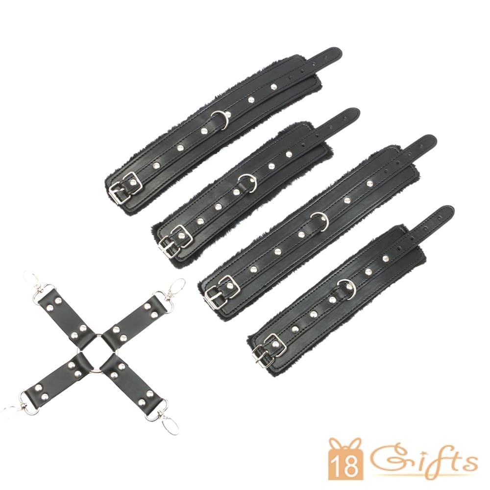 SMVIP 手枷足枷十字拘束皮帶