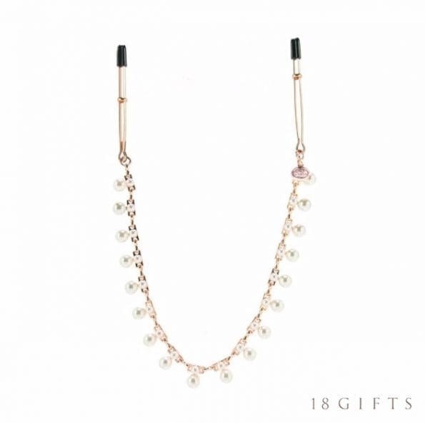 【特價】Secret Kisses Pretty in Pearls Nipple Clips 仿真珍珠鏈乳頭夾 - Image 3