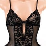 Mon Cheri 黑色透視連體衣套裝
