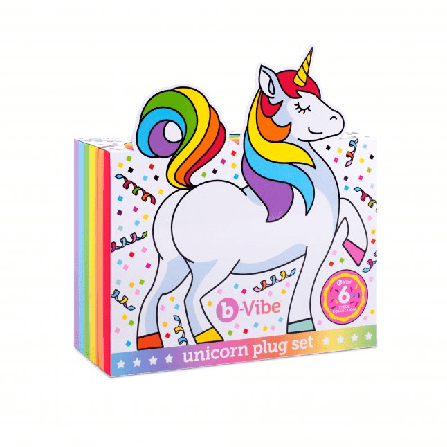 b-Vibe Unicorn Plug 彩虹小馬馬 震動後庭塞套裝