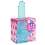 彈力仿真水晶假陽具 12cm