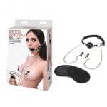 Lux Fetish 可呼吸口塞連乳頭夾套裝