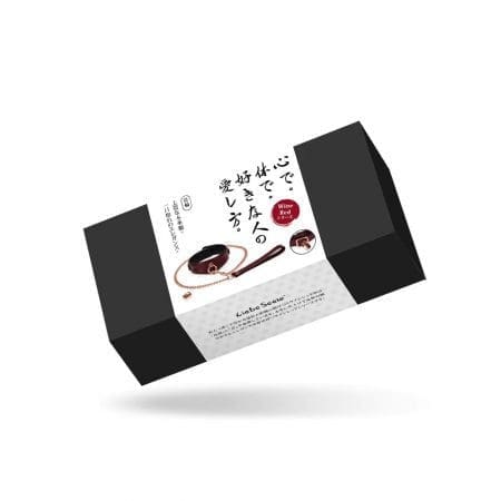 Liebe Seele 酒紅項圈附鍊條和鎖扣