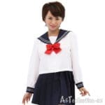 AKIBA清純水手服 白色長袖款