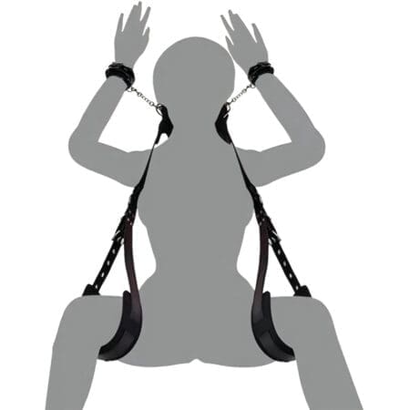 SMVIP 手扣+M字開脚束縛帶